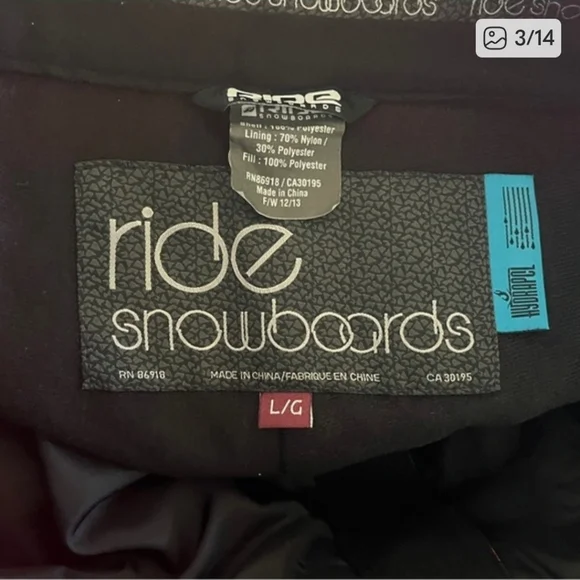 Ride Snowboards Coral Pink Ski and Snowboard Pants - Size Large - Picture 3 of 14